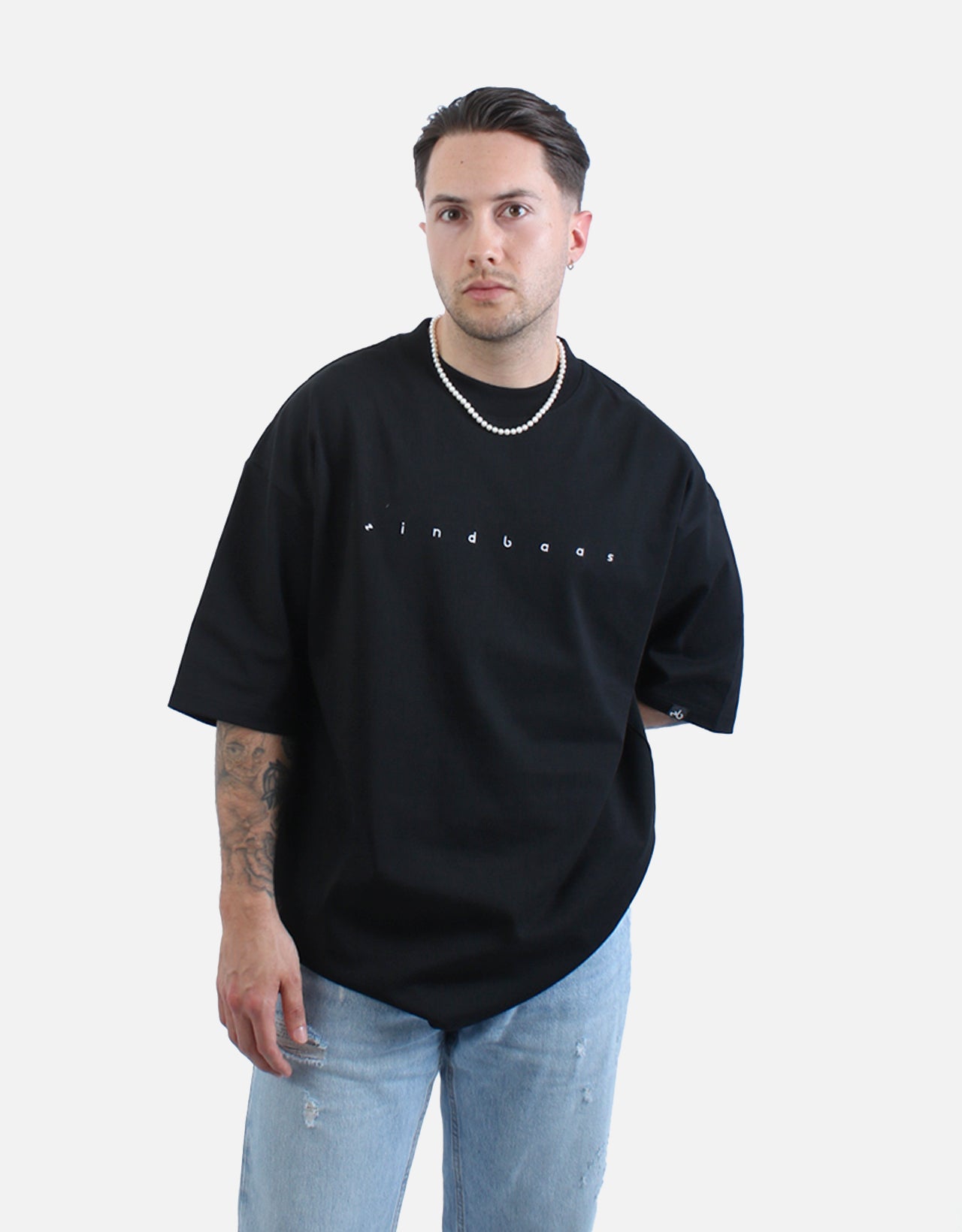 Oversized T-Shirt - eindbaas - Black/White - Heavyweight